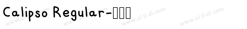Calipso Regular字体转换